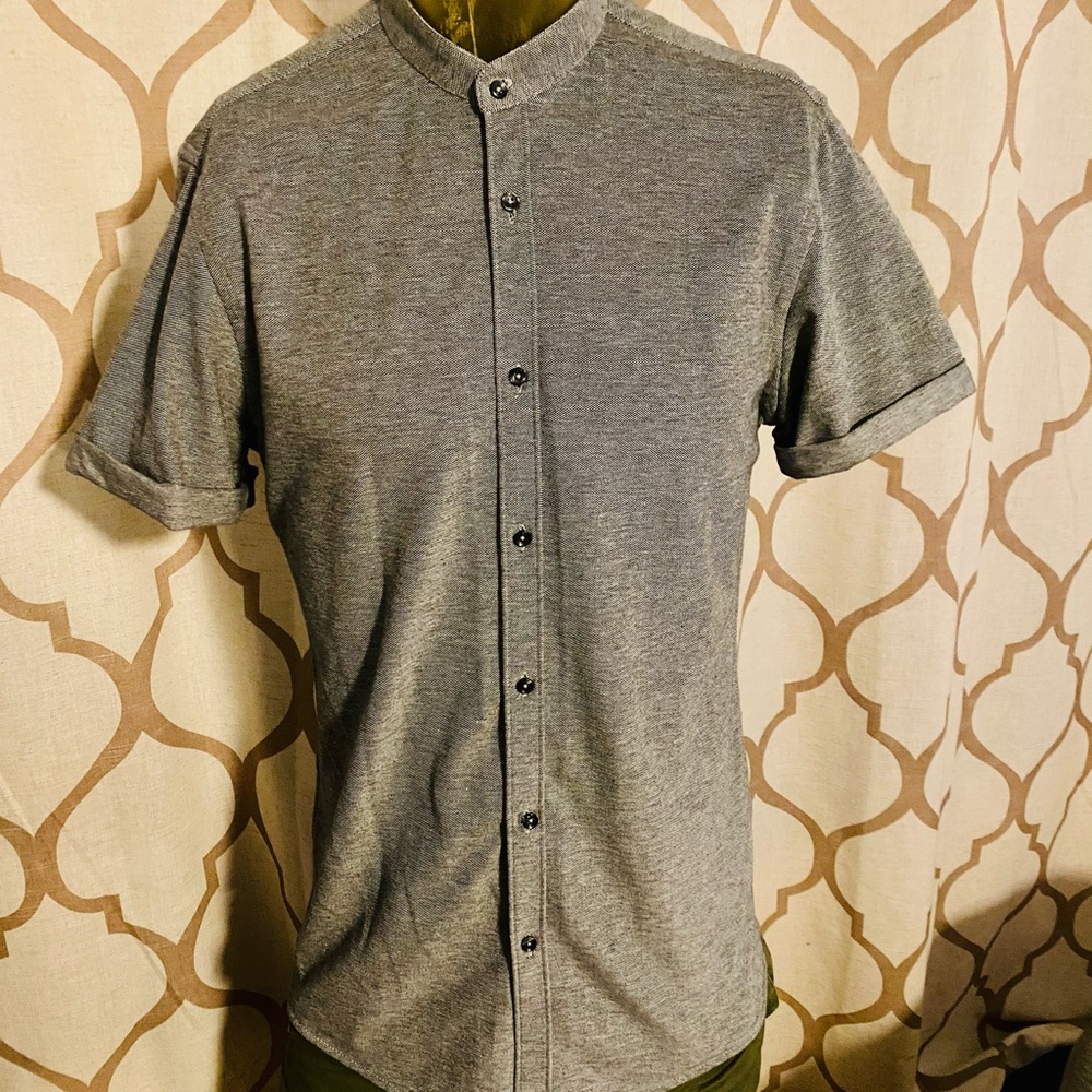 Grey button Down Shirt